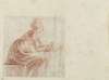 Woman Seated with a Piece of Cloth (verso)