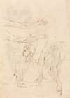 Sketches of Five Arms and a Head (verso)