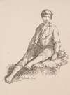 Specimens of Polyautography:  Boy Seated on a Grassy Bank