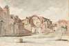 Album with Views of Rome and Surroundings, Landscape Studies, page 22a: “Terme di Diocleziano, Rome”