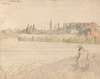 Album with Views of Rome and Surroundings, Landscape Studies, page 48a: Roman Panoramic View