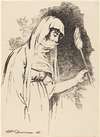 Oriental Woman, Holding a Torch