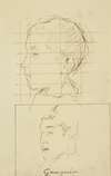 Heads of a Boy and a Man (Self-Portrait) (verso)