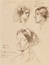 Three Portrait Heads of a Woman