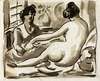Reclining Female Nude with Attendant