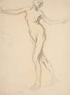 Figure study for ‘The Hours’- (5 am); sketch for mural for the state capitol building in Harrisburg, Pennsylvania, 1902-1911