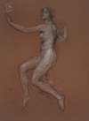 Study for figure of 9 am for ‘The Hours’ mural for the state capitol building in Harrisburg, Pennsylvania