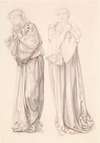 St George Series – Two Studies of Female Attendants for ‘The Princess draws the fatal Lot’