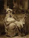 Mme Victor Hugo endormant l’un de ses enfants