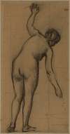 Femme nue debout, vue de dos