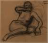Femme nue, à demi-étendue