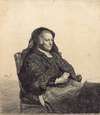 An Elderly Woman (Rembrandt’s mother, seated at a table)