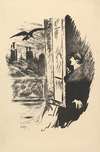 Open Here I Flung the Shutter. Illustration to The Raven by Edgar Allan Poe