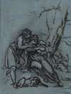 Daphnis, usant de cette occasion, lui mit la main dans le sein dont il tira la gente cigale
