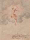 A Nude Male Seen from the Back in Clouds (after Michelangelo Buonarroti)