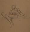Female nude seated, study for the Garden of the Hesperides