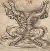 Design for the Base of a Vessel with Two Satyrs.