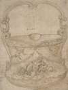 Design for a Bucket-Like Vessel with a Handle of Non-Figural Interlaces, on a Body Adorned with a River God and Two Putti