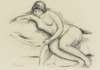 Femme nue sur le canapé de nice