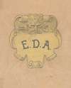 Study for a bronze name plate for Edward D. Adams