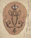 Design for a Monogram Surmounted by a Crown