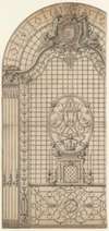 Design for the Wrought-Iron Entrance Grille of a Chapel