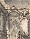 Design for a Stage Set; Interior of a Palazzo Decorated with Large Mirrors and Console Tables