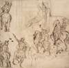 Studies of Horsemen and Study of a Figure for a Deposition