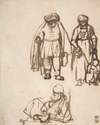Studies of Two Men and a Woman Teaching a Child to Walk