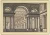 Design for a Stage Set; Classical Arcaded Gallery with Triumphal Arch Motif