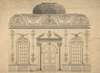 Design for the Decoration of the Window Door Wall of a Rococo Room with a Coved Ceiling and Coved Central Fanlight