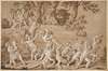 A Large Group of Putti Plunged into Terror by the Arrival of a Bull