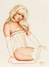 Blonde Pin-Up in Corset