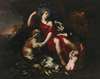 Diana resting, with her hunting dogs and putti