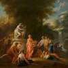 Apollo spielt auf der Lyra im Kreis der Hirten (Entwurf für den Vorhang des Alten Burgtheaters)