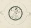 Greek kylix depicting Artemis holding a torch and bow and arrow