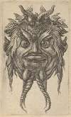 Satyr Mask with Horns and a Twisted Beard Wearing an Ivy Wreath