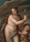 Cupid disarmed by Venus