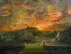 Sunset with the Wallace pump and the Bagatelle terraces