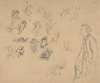 Sheet with putti and several figures