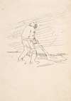 Study of a man pushing a plow