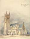 Perspective Elevation of Reverend Mr. Gaird’s Church, Glasgow, in the Gothic Style