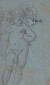 Standing Nude Putto and Study of a Helmeted Head