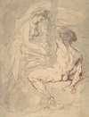 Woman Talking to a Seated Male Nude