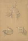 Study of a Standing Man with Headcloth and Two Studies of his Hands