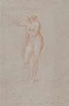Study of a Standing Female Nude in a Beckoning PoseTurned toward Left