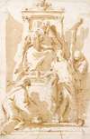 Virgin and Child with Saint John of the Cross , Saint Sebastian, and Saint Peter of Alcantara