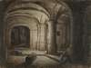 The Crypt of a Church with Two Men Sleeping
