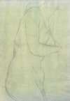 Sketch of a Female Nude Resembling the Medici Venus