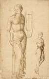 Female Figure Holding a Cithara and a Male Figure